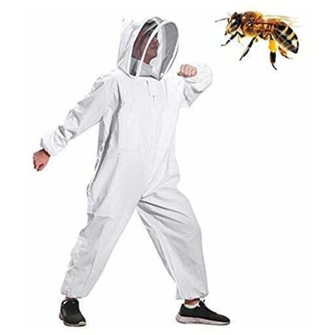 Combinaison Apicole Professionnelle Complète Avec Voile Et Gants - Coton Respirant, Tailles L à XXL