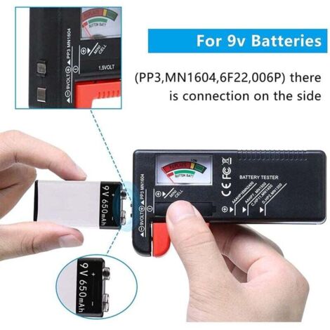 Testeur Pile Testeur De Piles Numérique ZHITING - Pour AA, AAA, C, D, 9V, Piles Bouton - Fonctionne Sans Pile Testeur Universel Aa Aaa