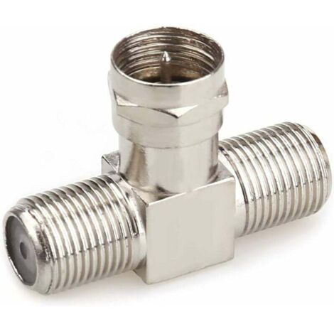 Câble Coaxial TV 10 Mètres - Connecteurs Or Mâle/mâle + Adaptateur Femelle/femelle - Pour TV, Décodeurs, Extensions D’antenne - 10