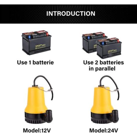 Pompe Submersible VONROC 900W - Débit 16000 L/h - Pour Eaux Claires Et Usées - Avec Flotteur Automatique