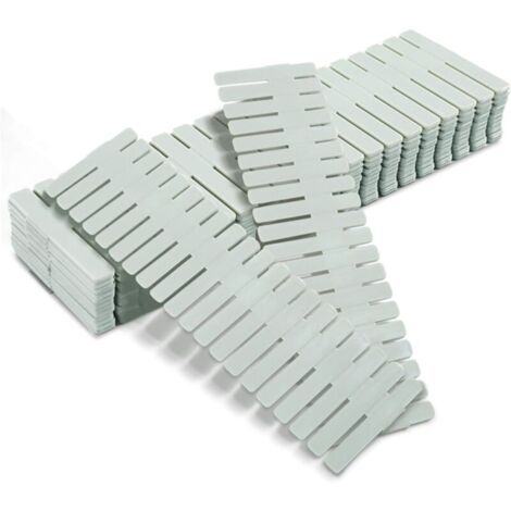 Angoily - 34 Pièces Séparateurs De Tiroir Réglables Et Combinables - Organisateur De Rangement Personnalisable En PP Blanc
