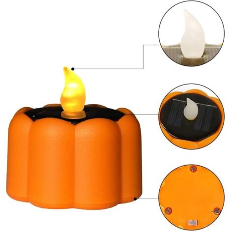 Décoration Halloween Citrouille Lumineuse LED - Orange, En Plastique
