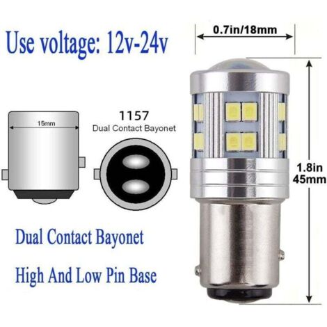 Ampoules PY21W BAU15S à LED COB Blanc - Vendus Par Paire - Foto 9