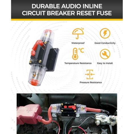 Disjoncteur 12V/24V Réarmement Manuel 20A – Fusible Intelligent Voiture, Camion, Moto, Protection Surcharge Avec Bouton Reset