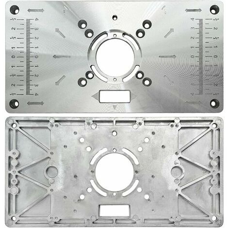 AIDUCHO Table de toupie en aluminium plaque d'insertion fraisage du bois  électrique planche à rabat