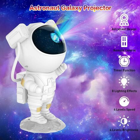 Astronaute Projecteur Galaxy, Projecteur de Galaxie D'astro Starry Sky  Veilleuse avec Nébuleuse, Minuterie et Télécommande, – La Boutique Diverse
