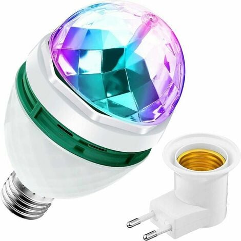 Ampoule de Scène Ampoule de Stroboscopique LED Rotative Ampoule de Soirée  Disco Ampoule Multicolore en 7