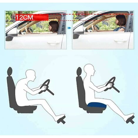 Rehausseur pour voiture et adultes, coussin de siège orthopédique