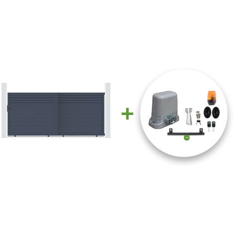Elektrisches Schiebetor 4m CARPATIA 400 x 160 cm + TANKER C600 Motorisierung