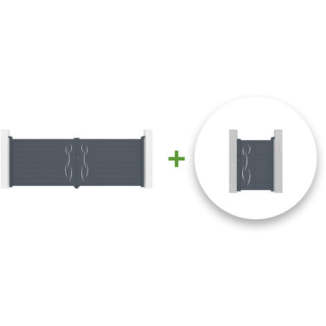 Paket Drehtor LIFE 400 x 140 cm + Tor LIFE 100P140 cm