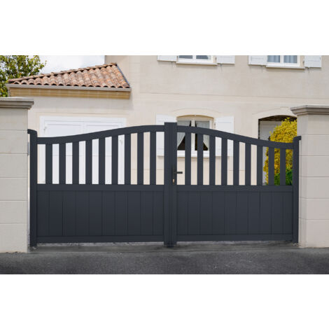 Doppelflügeltor aus aluminium 3,4m MEIJE 340B140 cm