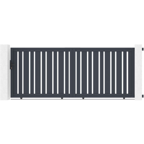 Schiebetor aus aluminium 3,5m VEYMONT 350 x 140 cm