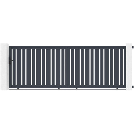 Schiebetor aus aluminium 4m VEYMONT 400 x 140 cm