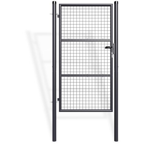 Zauntor Metall 1m OLGA 100 x 180 cm Anthrazitgrau