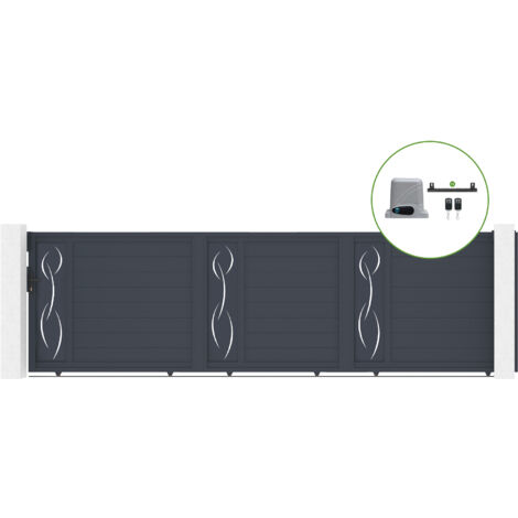 Schiebetor 5m LIFE H.140cm Aluminium + RANGER C300 Motorisierung (1/5)