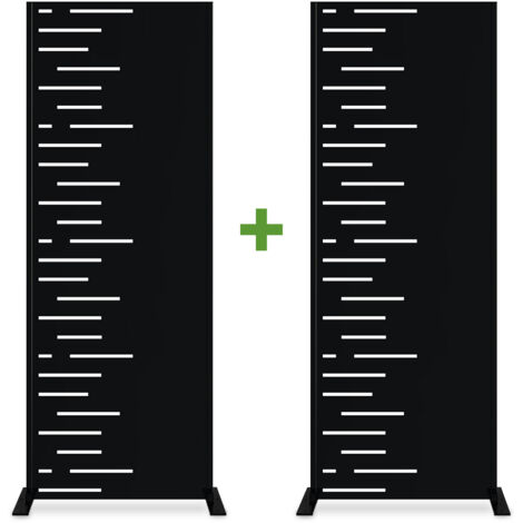 Set mit 2 ARLBERG-Dekorpaneelen in Schwarz, H. 160 cm, linke Seite mit Mustern (1/5)