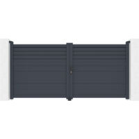 Flügeltor 3m CARPATIA H.140 graues Aluminium