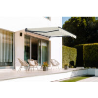 Einteilige Markise VECCHIO 2,5m x 2m - Premium-Leinwand 320g/m² Beige