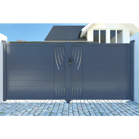 Puerta Batiente de aluminio 3,5m VELETA 350 x 180 cm