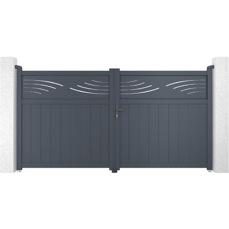 Puerta batiente de aluminio 3m HALTI 300 x 160 cm