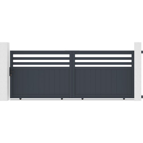 Puerta corredera de aluminio 3,7m NEVIS 370C140 cm