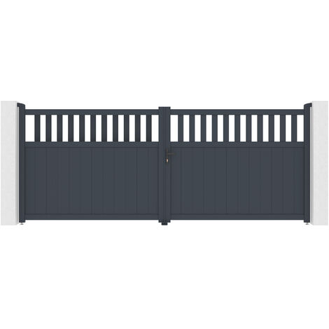Puerta batiente de aluminio 4m SANTIS 400 x 160 cm