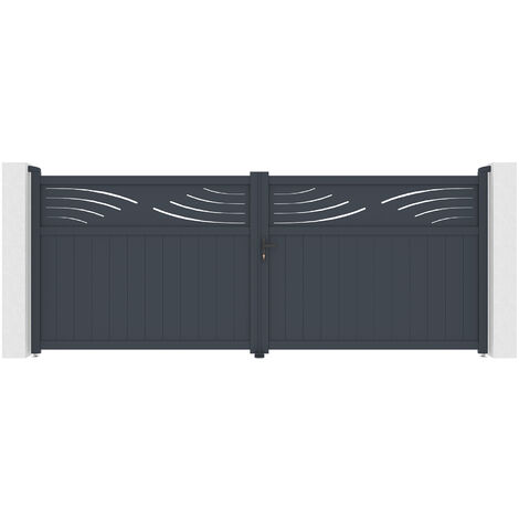 Puerta batiente de aluminio 4m HALTI 400 x 160 cm