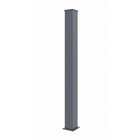 Poste EIFEL para cancela de 15x15 en aluminio 1,90m alto - Gris antracita
