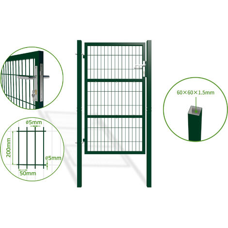 Puerta de valla 1m RAZO 100 x 160 cm Verde
