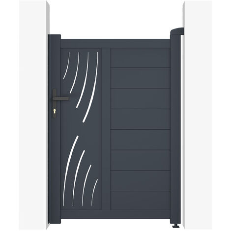 Puerta peatonal gris VELETA 100 x 140 cm (1/5)