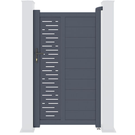Puerta peatonal gris ARLBERG 100 x 180 cm