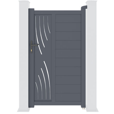 Puerta peatonal gris VELETA 100 x 180 cm
