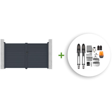 Pack puerta batiente 3m CARPATIA 300 x 180 cm + CISTERNA B700