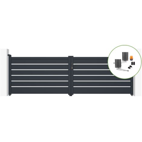 VOGEL 400 x 120 cancela automática batiente gris + Motor brazo B500 (1/5)
