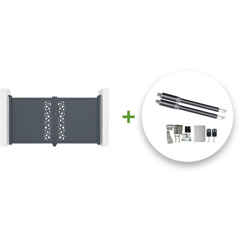 Pack puerta eléctrica batiente SUNNY 300 x 160 cm + motor RANGER B150 (1/5)