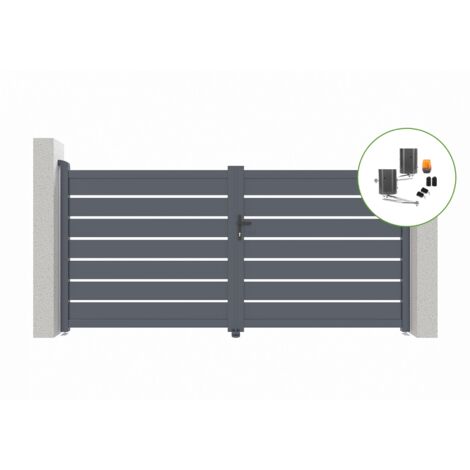 Pack cancela batiente automática VOGEL 300 x 140 cm + Motor brazo B500