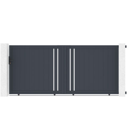 Puerta corredera de aluminio 3,5m GIONA 350 x 160 cm