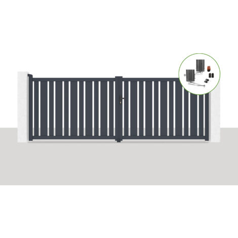 Portón eléctrico batiente 4x1,4m VEYMONT + BUNKER B500 motorización