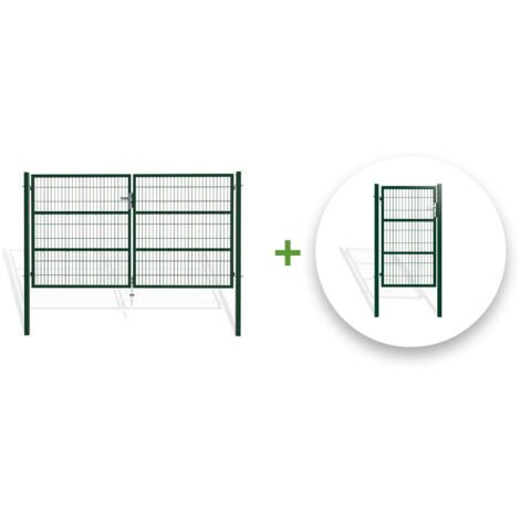 Pack cancela batiente de malla RAZO 300 x 160 cm + cancela VERDE 1m (1/5)