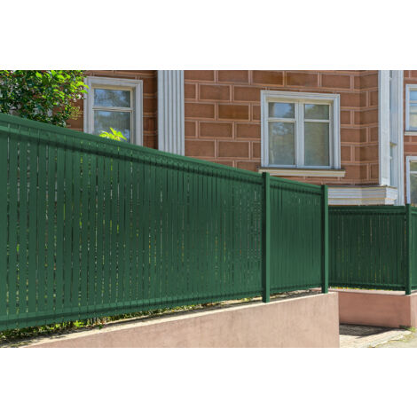 Lamas rígidas de PVC opacas CINTO 4m Al.120cm Verde - con clips y perfil de acabado