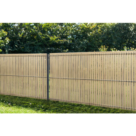 Lamas rígidas de PVC opacas CINTO 4m Al.150cm Beige - con clips y perfil de acabado