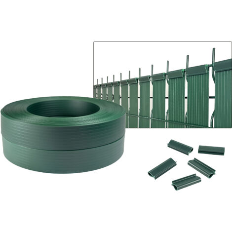 Láminas de PVC flexible para persianas enrollables BALDO 200m x 46mm Verde - con clips y perfil de acabado (1/5)