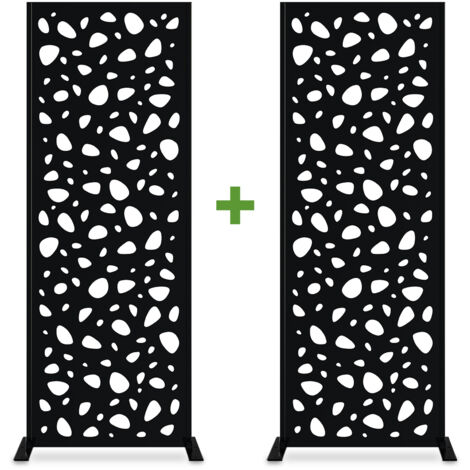 Juego de 2 paneles decorativos SUNNY Black H.160cm estampado completo