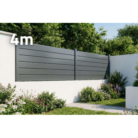 Valla De Aluminio Persiana 4m VANO Alt. 90cm Gris