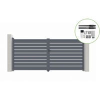 Portón eléctrico abatible 4m VOGEL 400 x 180 cm + motor HICKER B200