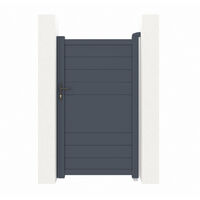Puerta peatonal gris EIGER 100 x 180 cm