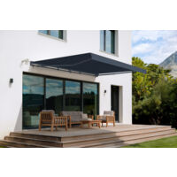 Toldo motorizado semicofre FAZZIO 5x3m - Lona premium de 320 g/m² gris