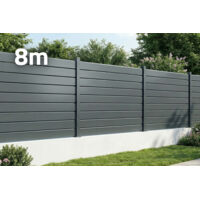 Valla De Aluminio Persiana 8m VANO Alt. 150cm Gris