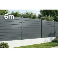 Valla De Aluminio Persiana 6m VANO Alt. 150cm Gris