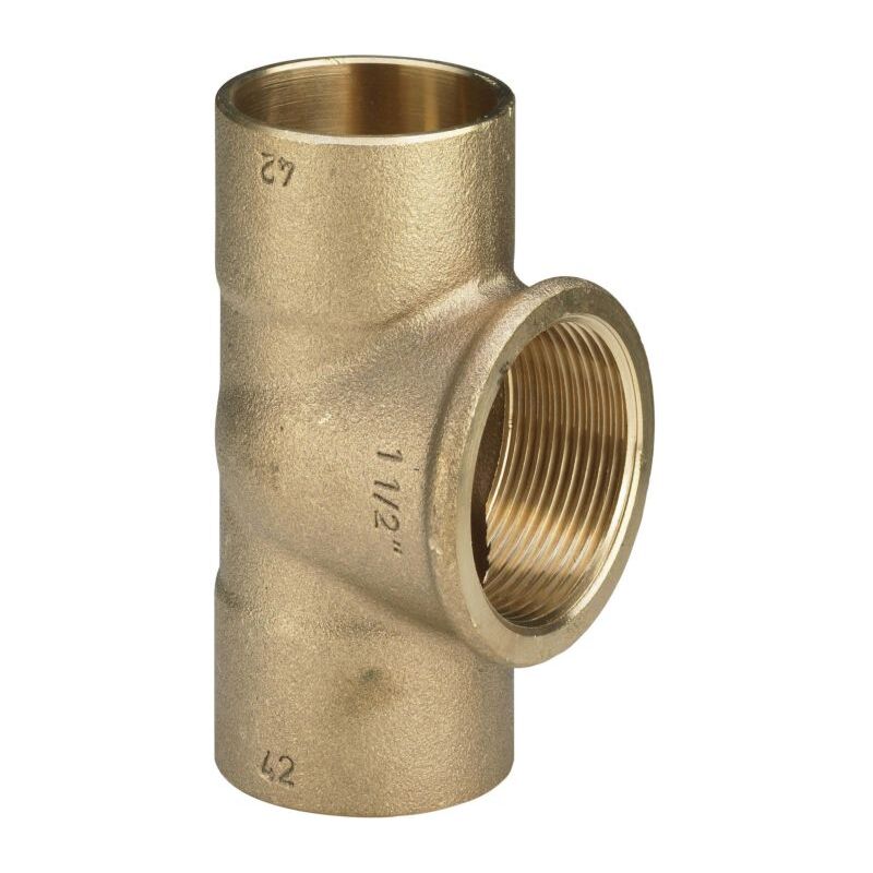 Viega Pièce en T 109141 22 mm x Rp 3/4 x 22 mm, bronze